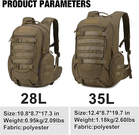 28L/35L Tactical Backpacks Molle Hiking daypacks for Camping Hiking Military Traveling Motorcycle