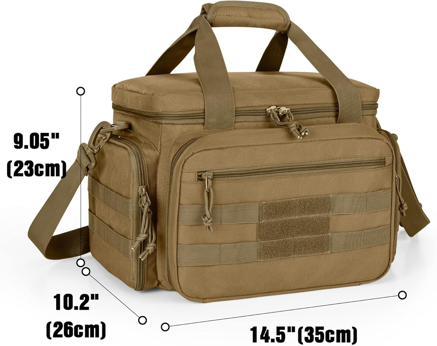 Bolsa táctica para 4 pistolas, bolsa para tiro con pistola, con 6 ranuras para cargadores y bolsillos adicionales para munición y artículos esenciales. 