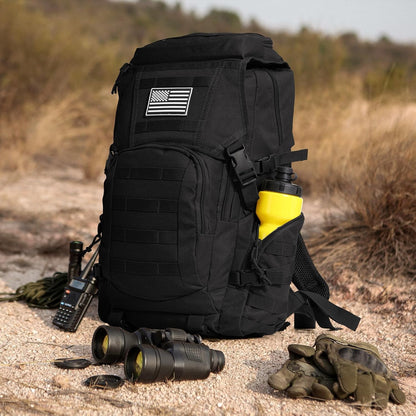 35L Military Tactical Backpack for Men, Water Resistant Assault Pack for Women, Black Molle Daypack 3 Day Bug Out Bag Rucksack for Trekking,Camping, Survival, EDC
