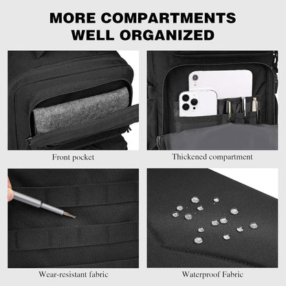 Military Tactical Backpack for Men Waterproof Daypack 3 Day Assault Pack Molle Bag with Water Bottle Holder