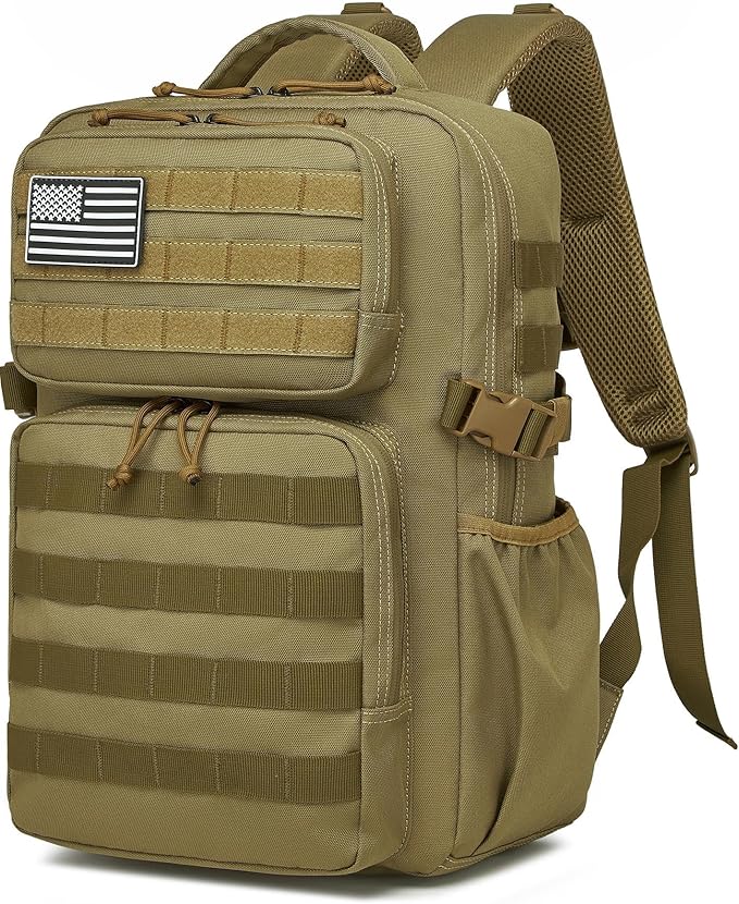 Military Tactical Backpack for Men Waterproof Daypack 3 Day Assault Pack Molle Bag with Water Bottle Holder