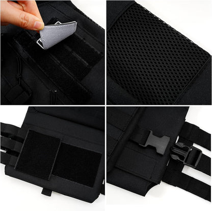 Chaleco táctico, chaleco protector de entrenamiento ajustable para exteriores, disfraz militar de airsoft y paintball para juegos CS. 