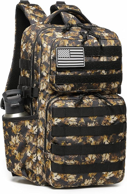 Military Tactical Backpack for Men Waterproof Daypack 3 Day Assault Pack Molle Bag with Water Bottle Holder