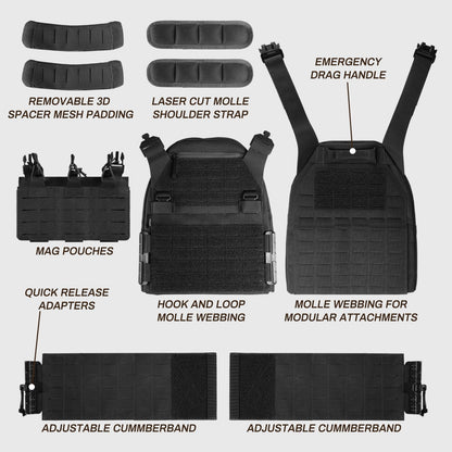 Quick Release Lightweight Tactical Vest