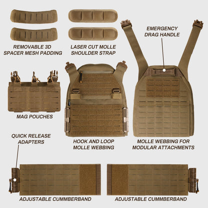 Quick Release Lightweight Tactical Vest