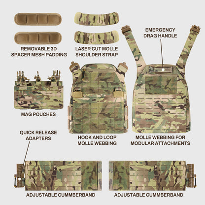 Quick Release Lightweight Tactical Vest