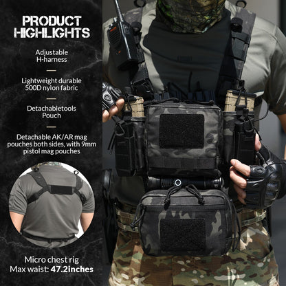 Adjustable & Detachable Tactical Chest Rig