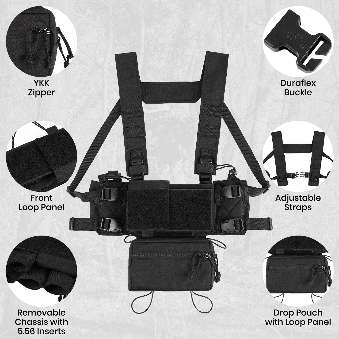 500D Nylon Chest Rig