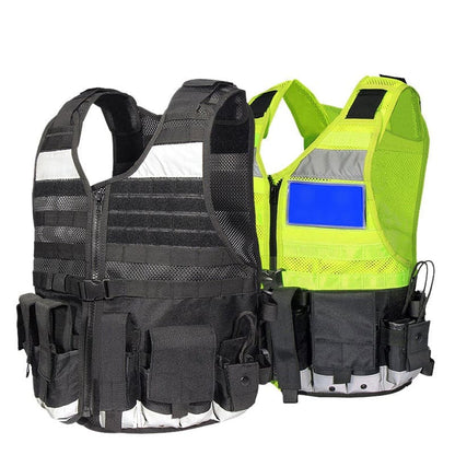 Stab-resistant reflective MOLLE system onboard safety vest