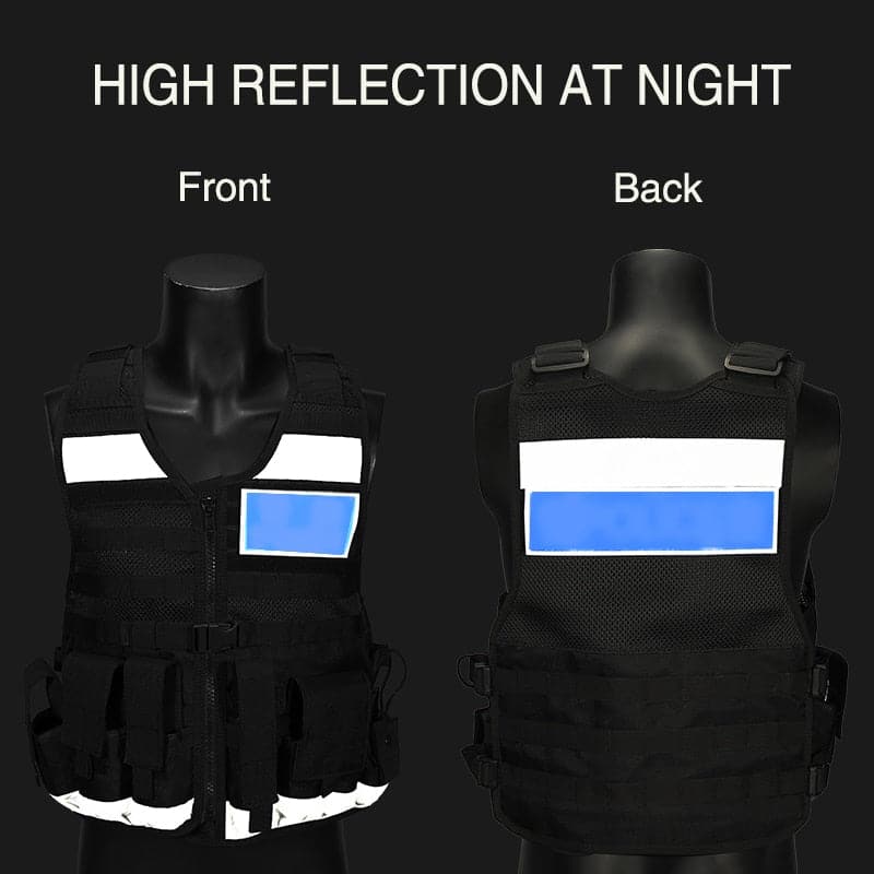 Stab-resistant reflective MOLLE system onboard safety vest